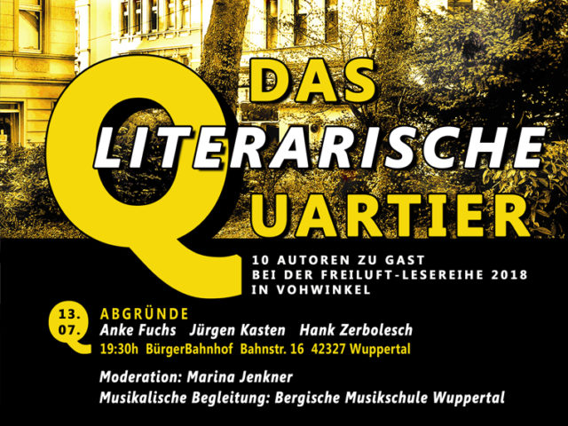 Aktuell: Lesung 13.07. Das Literarische Quartier